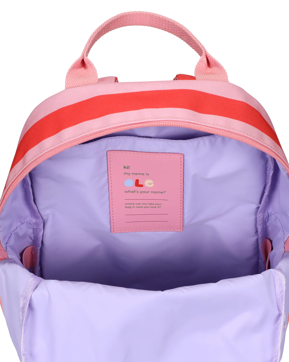 Rucksack Ole Streifen Pink