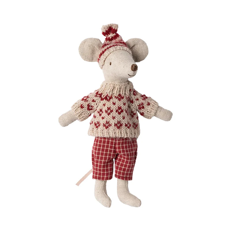 Wintermaus mit Ski, Mama Maus