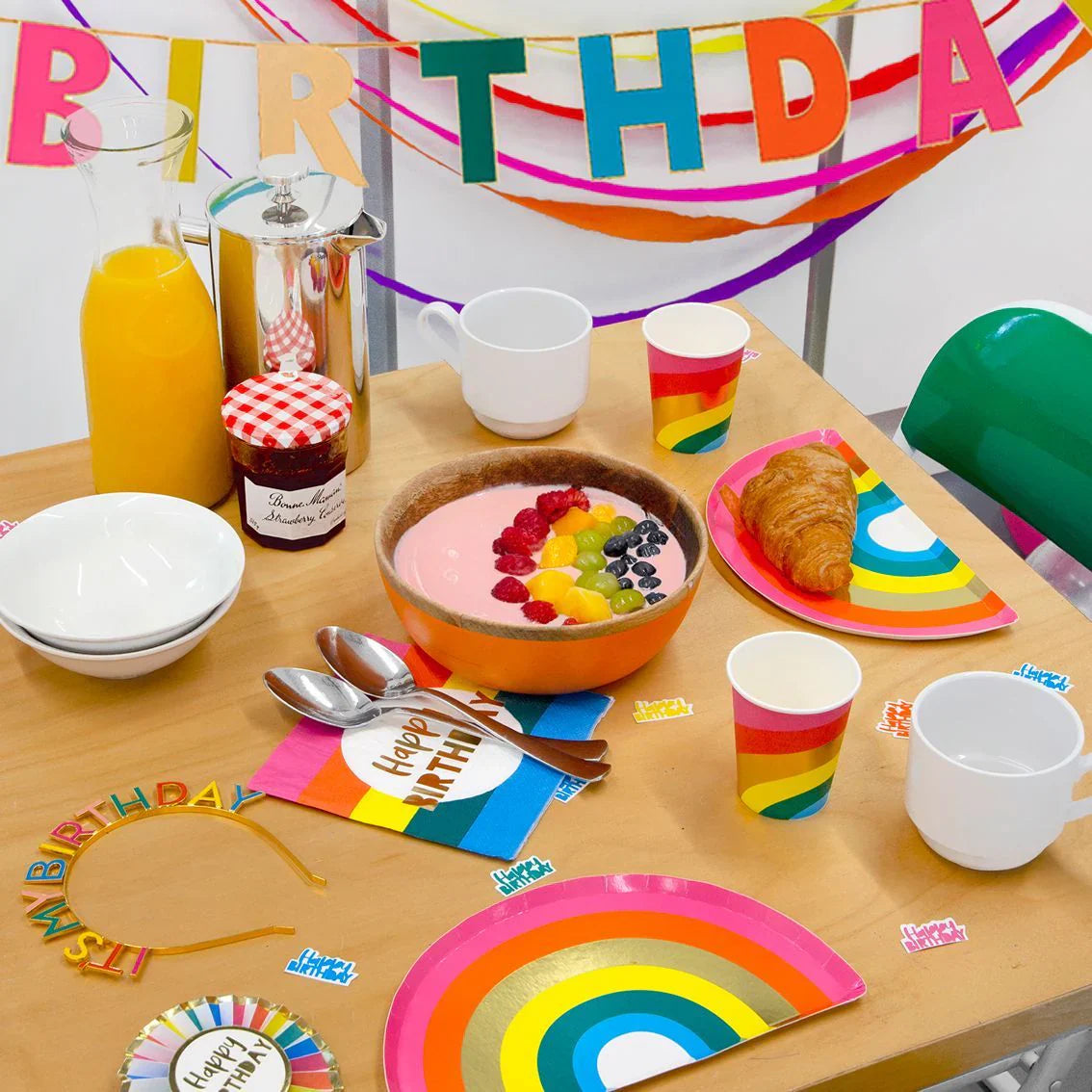 Happy Birthday Regenbogen Girlande