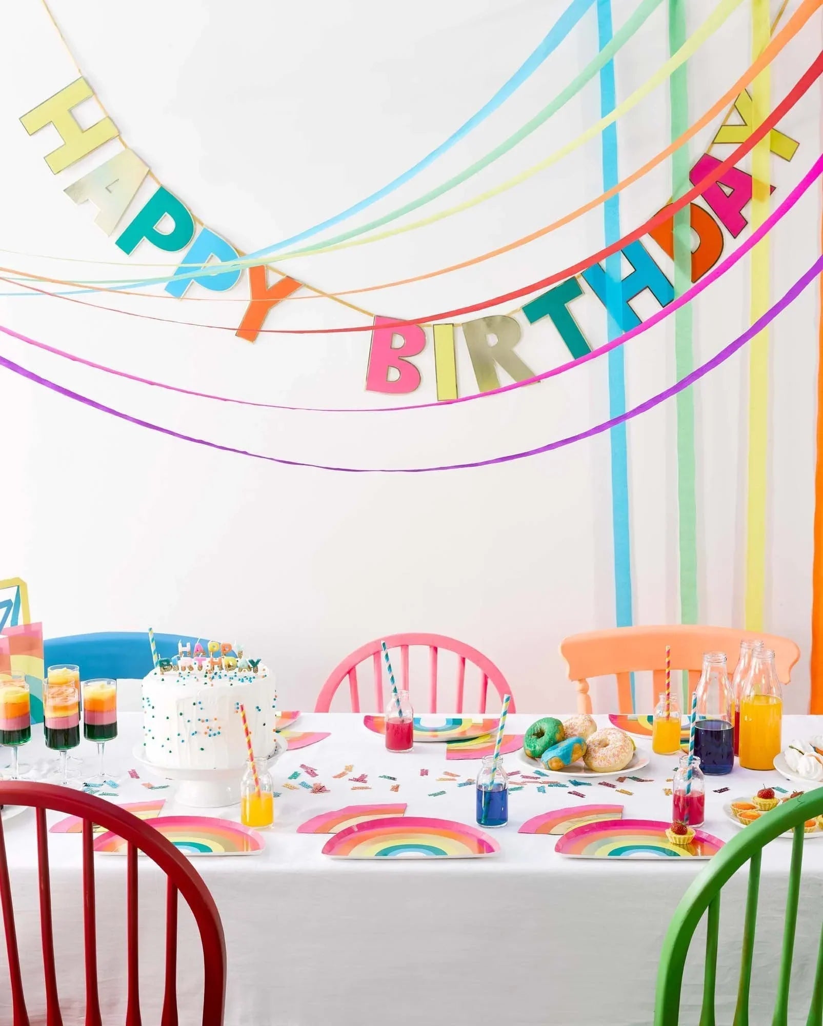 Happy Birthday Regenbogen Girlande