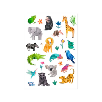 Aufkleber Wilde Tiere