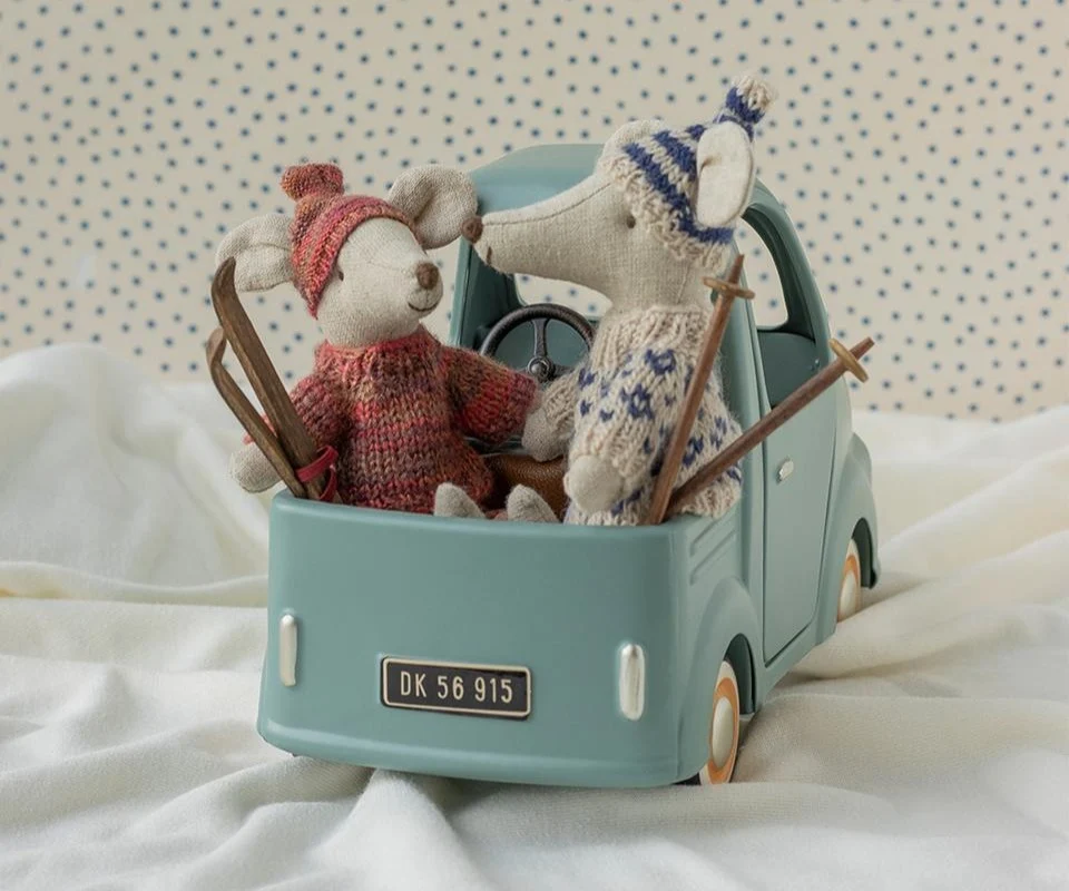 Wintermaus mit Ski, Papa Maus