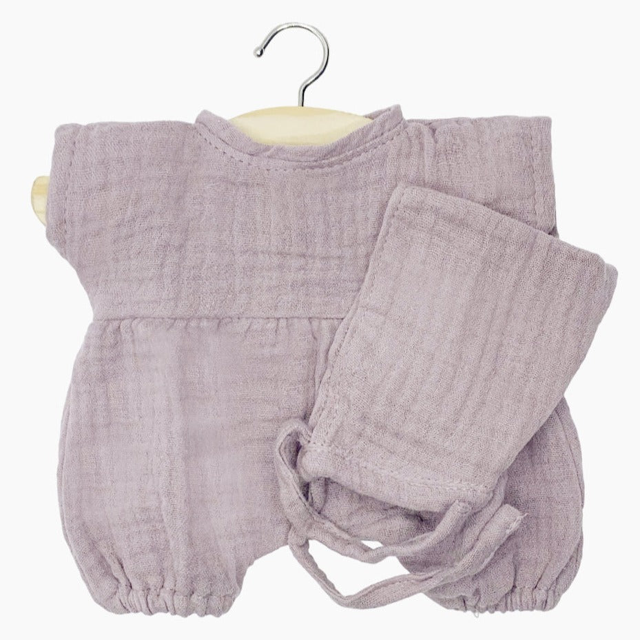 Puppenhosenkleid mit Mütze für Puppen klein