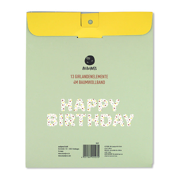 Girlande Happy Birthday, punkte