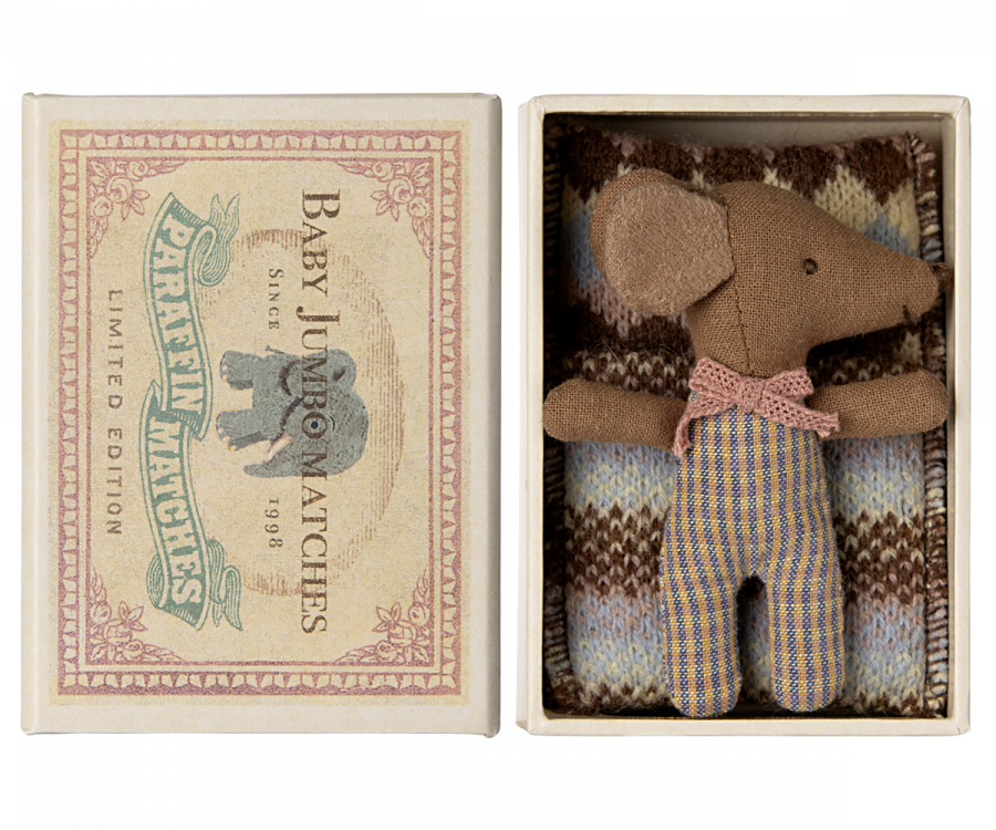 Babymäuse in Streichholzschachtel